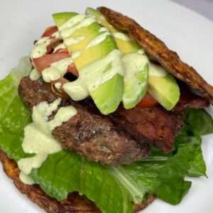 beef chorizo burger