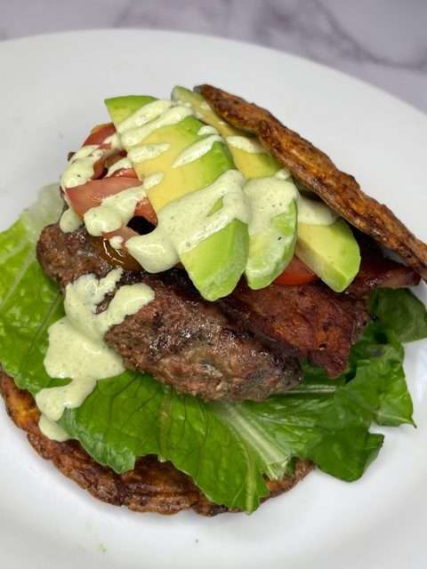 beef chorizo burger