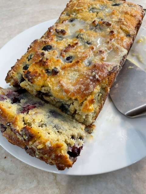 keto blueberry loaf