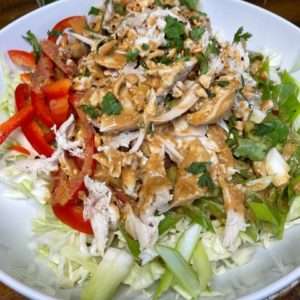 Cold low carb noodle salad