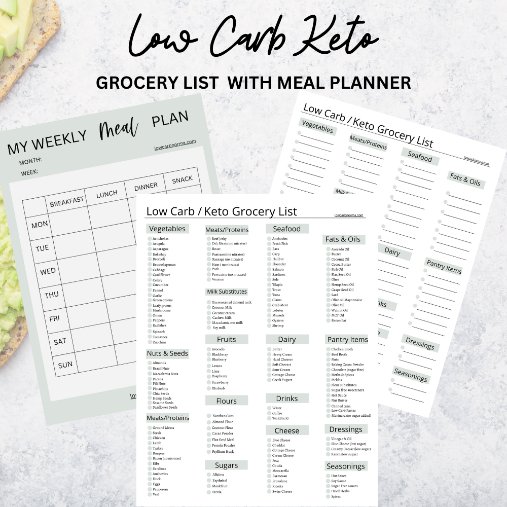 Low Carb Keto Grocery List - Low Carb Norma