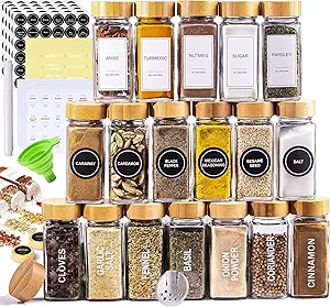 Glass spice jars