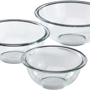 Pyrex glass mixing bowls